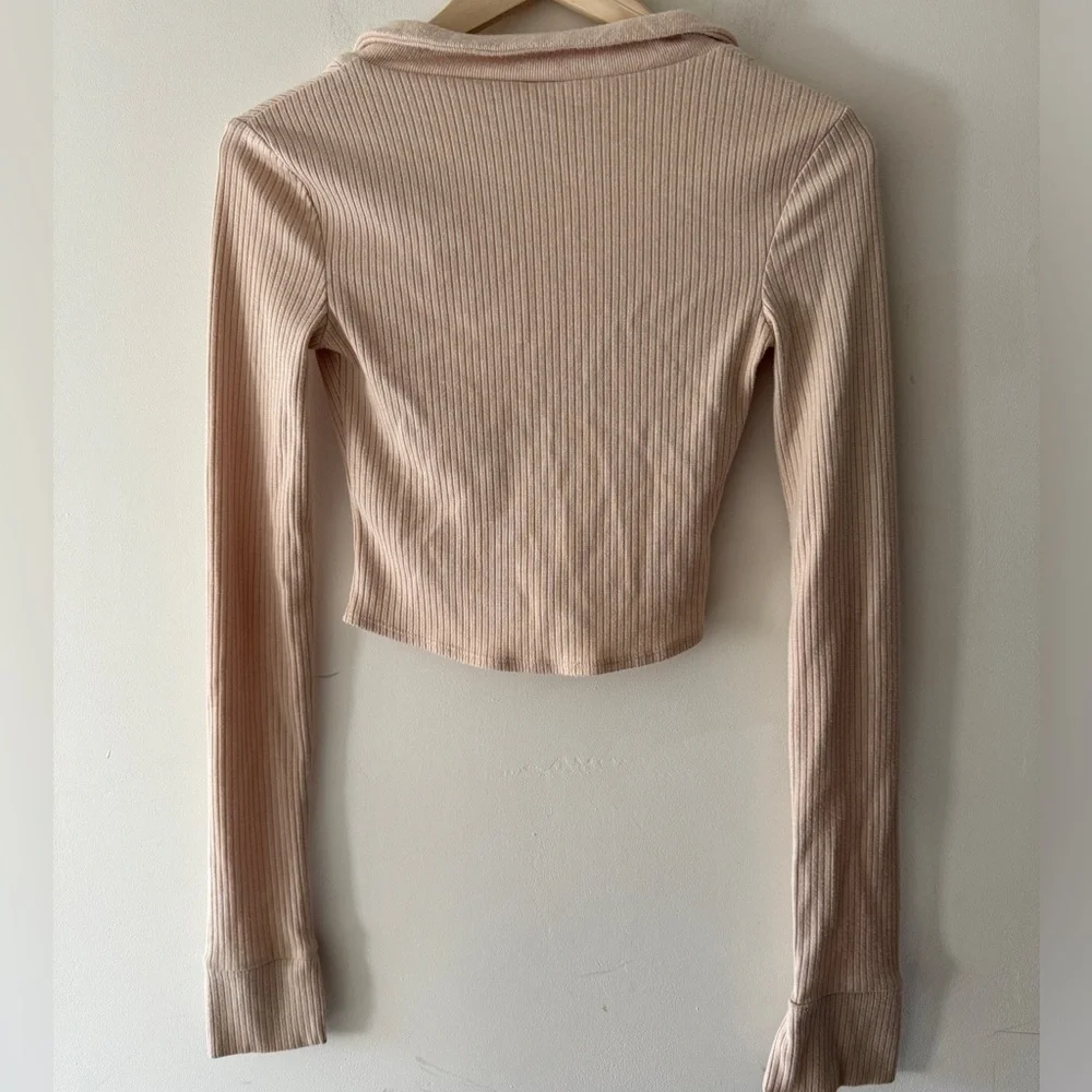 Out From‎ Under (Urban Outfitters) Ribbed Knit Cropped Button Cardigan